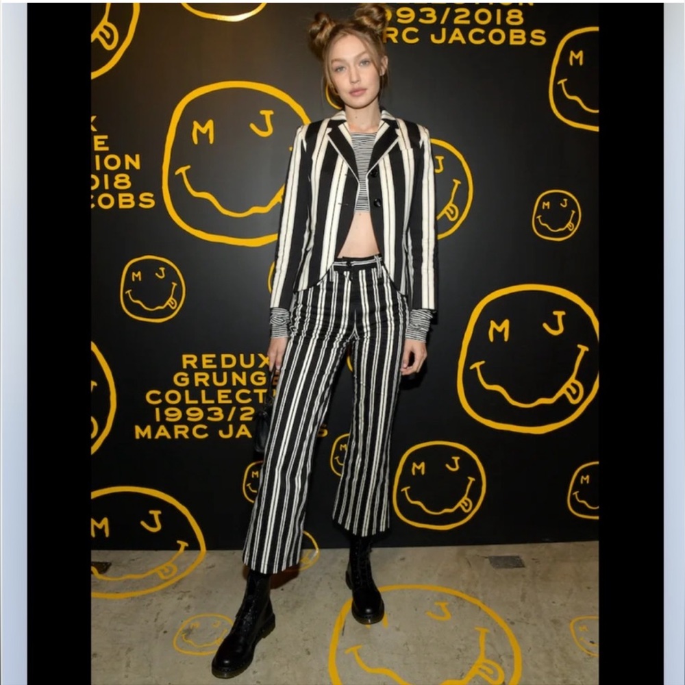 Marc Jacobs Redux Grunge Stripe pants Gigi Hadid.
